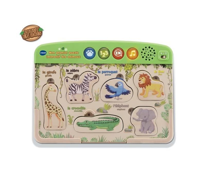 Vtech Baby Mon Premier Puzzle Interactif Des Animaux - Jouet Bois Fsc