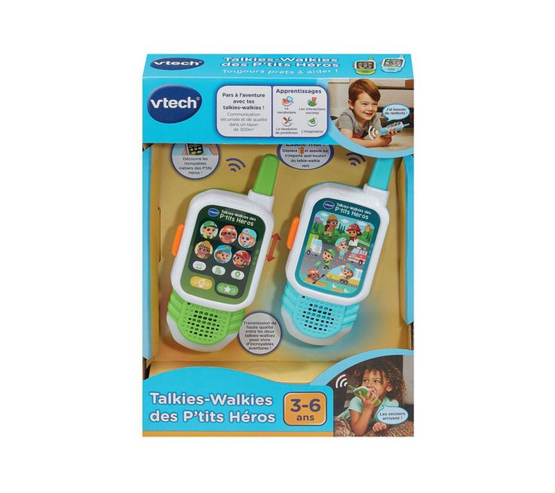 Talkies-walkies Des P'tits Héros — 2 Unités Interactives, Portée 300 M, LED