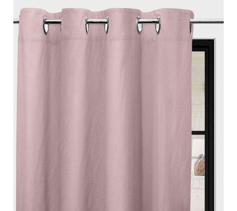 Rideaux à Oeillets Boheme Rose 135x250