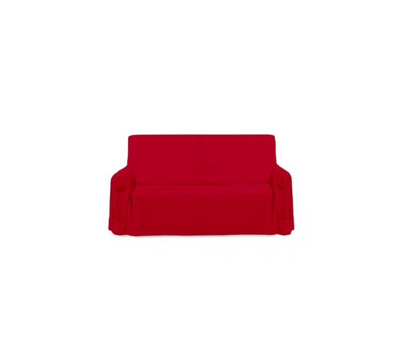 Housse De Canapé Panama En Coton - 90 X 205 X 60 Cm - Rouge