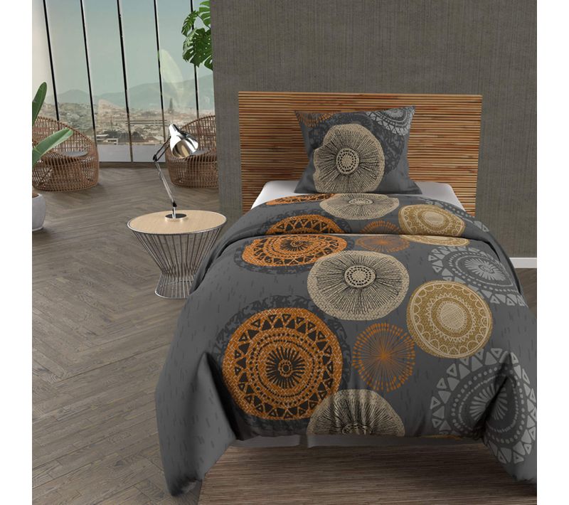 Parure De Lit Massai Gris 140x200 Cm