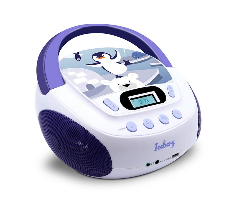 Lecteur Cd Mp3 Iceberg Enfant Avec Port USB