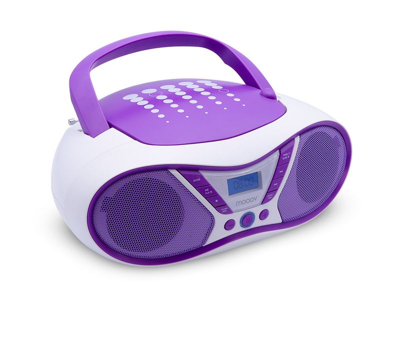 Lecteur Cd Pop Purple Avec Radio Fm Et Port USB
