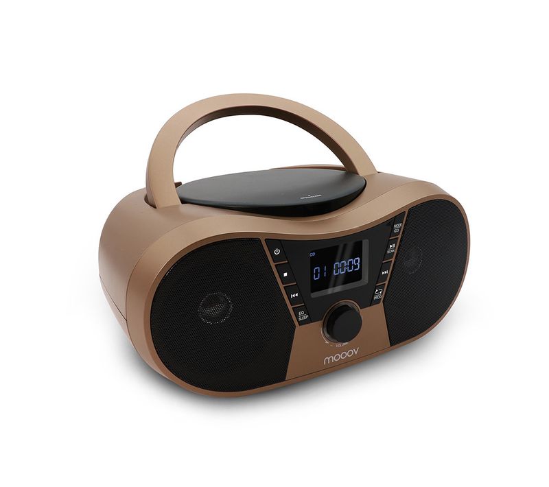 Lecteur Cd Copper et Black Avec Radio Fm, Port USB, Fonctions Sleep Et Id3