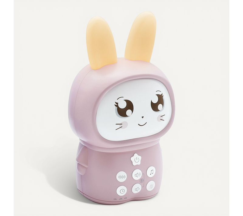 Veilleuse Lapin Pompon Avec Bruits Blancs - Rose - 477511