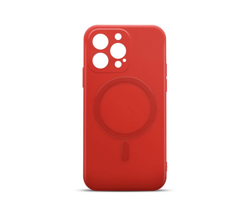 Coque Souple Compatible Magsafe Pour iPhone 13 Pro Max - Rouge