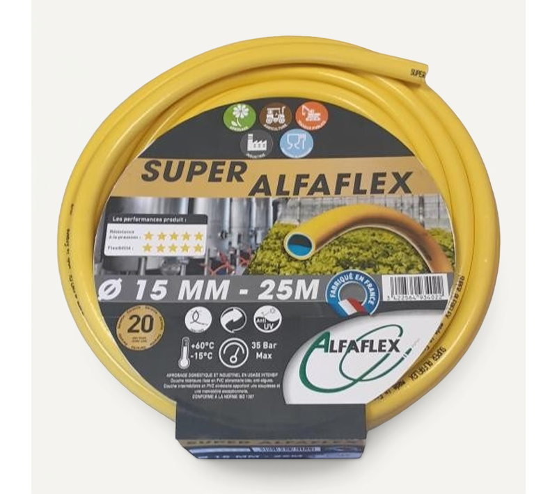 Tuyau D'arrosage Diamètre 15mm Longueur 50m Super - Alfaflex - Afsup15050