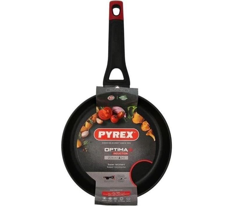 Poêle 24 Cm Optima+ — Aluminium Forgé, Intérieur Inox, Anti-adhésif Sans Pfas
