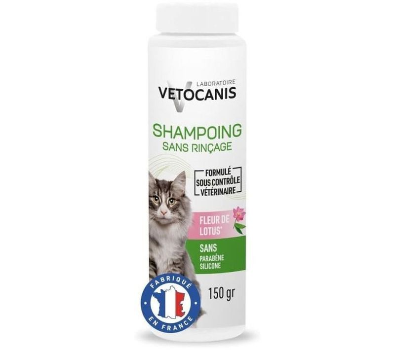 Shampoing Sec Talc 150 G Pour Chat — Parfum Fleur De Lotus
