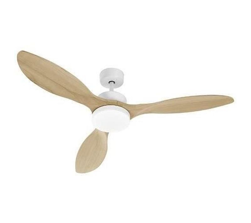 Oklahoma - Ventilateur De Plafond Ø 137 Cm 100 W + Eclairage LED - Blanc Et Bois