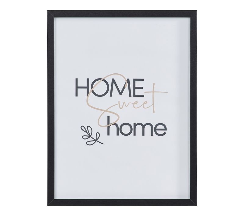 Image 30x40 cm HOME SWEET HOME Noir / Blanc