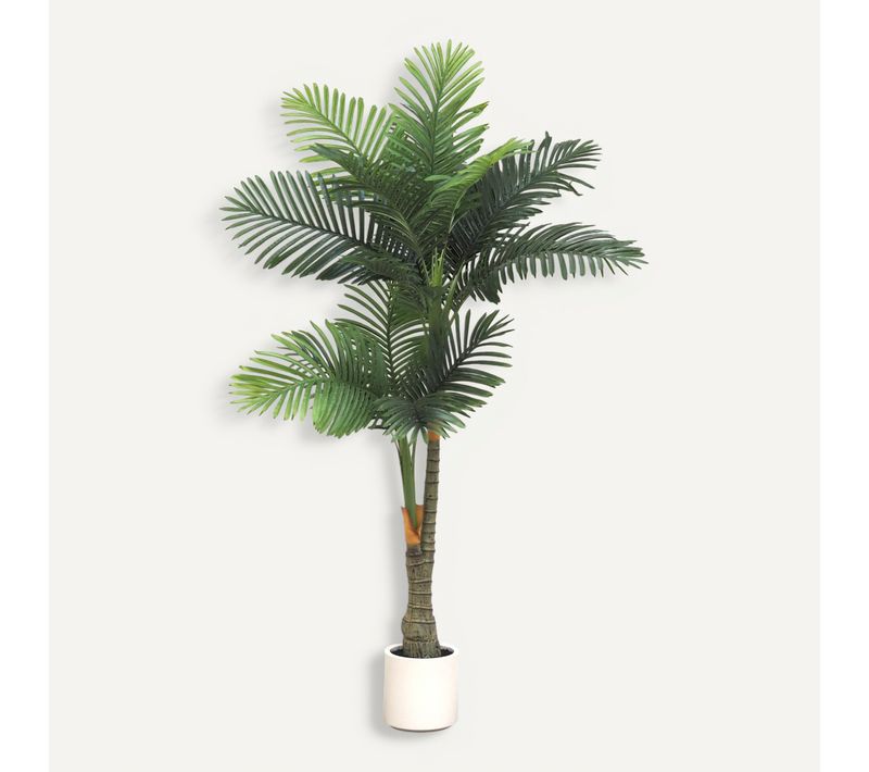 Palmier 2 troncs H. 180 cm - Vert