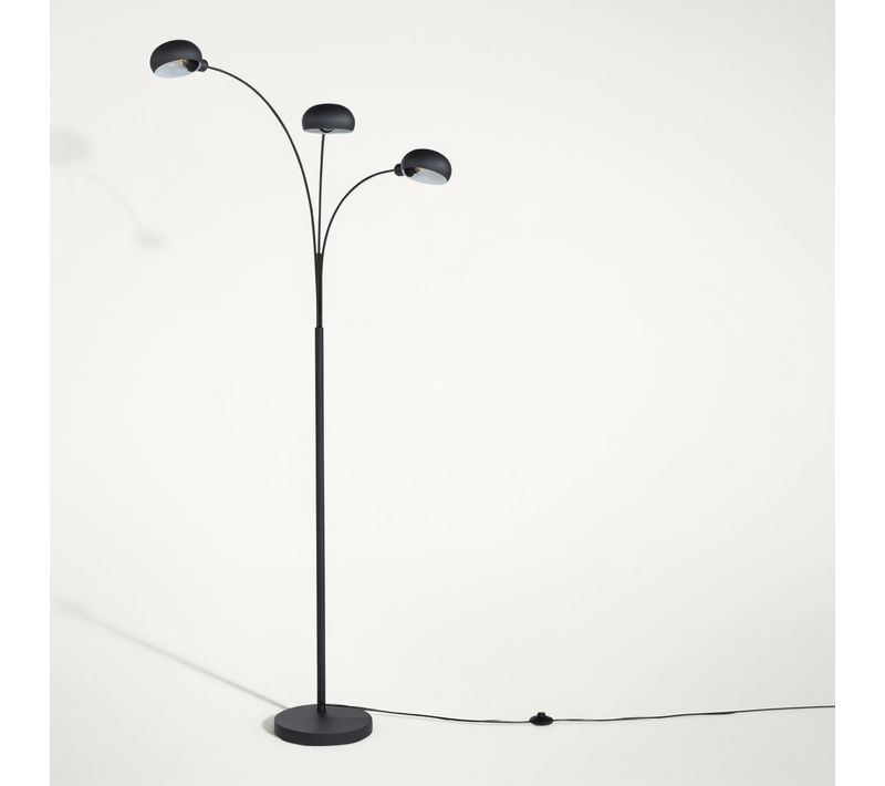Lampadaire en métal H. 190 cm ROMA Noir