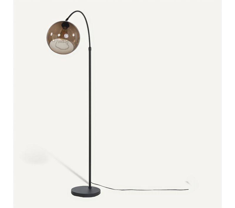 Lampadaire en métal H. 195 cm GIANNIS Noir
