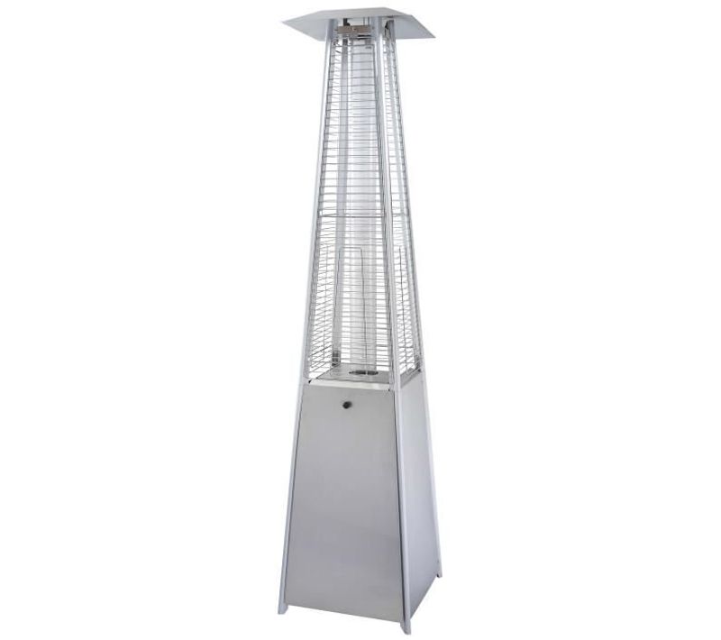 Flamme Gaz Chauffage Extérieur - Gaz Propane - L 50 X P 50 X H 227 Cm - Gris