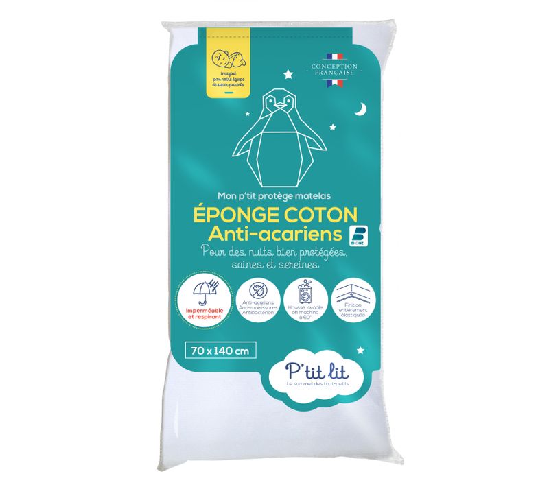 Protège Matelas Bébé Anti Acariens - Alèse Imperméable 70x140 Cm - Bouclette 100% Coton