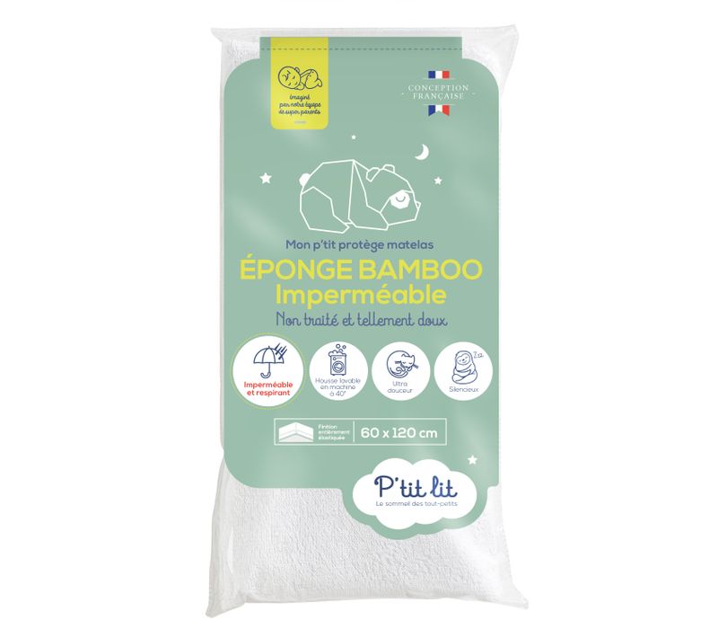 Protège Matelas Bébé Bamboo - Alèse Imperméable 60x120 Cm - Viscose Douce Et Soyeuse