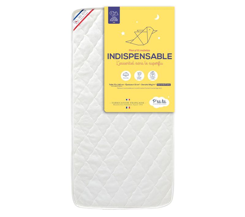 Matelas bébé Mon P'tit Matelas Indispensable Soutien Ferme 70x140 - Enfant - Accueil Confortable