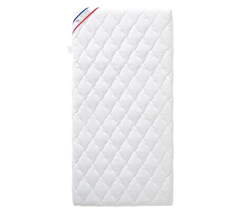 Matelas Bébé Climatisé - 60x120x10 Cm - Reversible - Déhoussable - Anti Acarien - Fabrication França