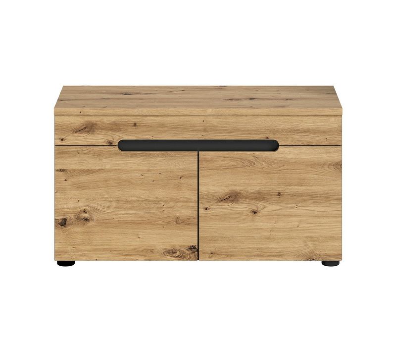 Banc Avec Rangement Chaussures 2 Portes Et 2 Niches L80 Cm