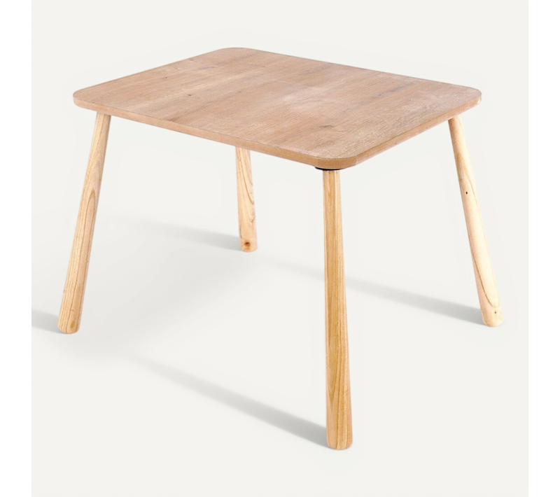 Table Pour Enfant Avec Pieds En Bois Massif L60 Cm