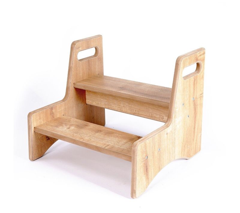 Marche Pied Pour Enfant Decor Chêne H36 Cm