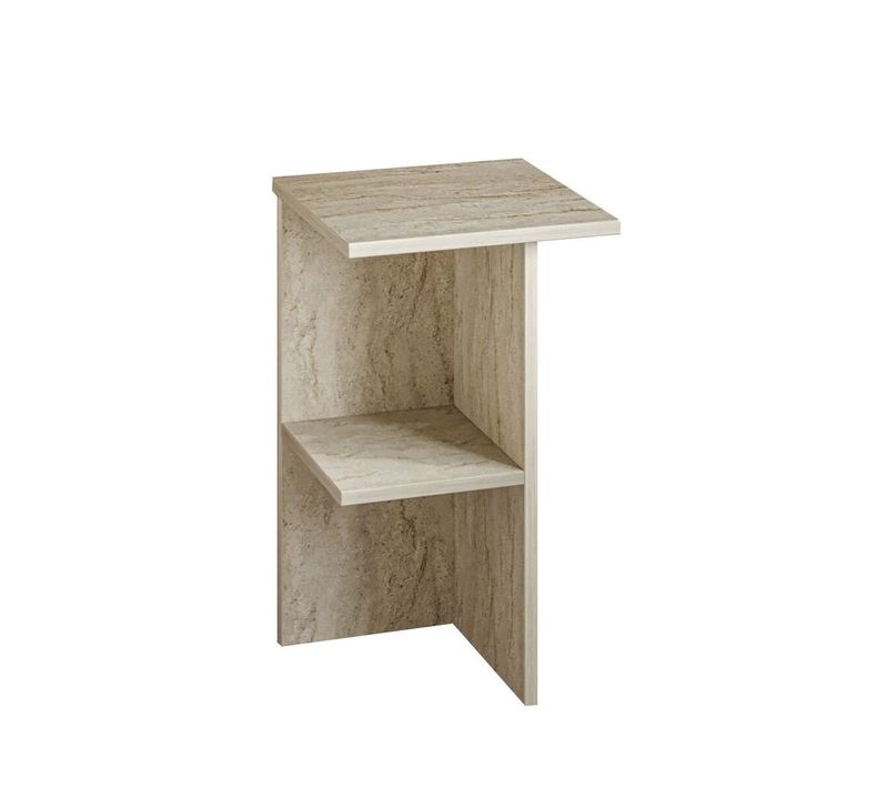 Table De Chevet Carrée Avec Étagère H60 Cm