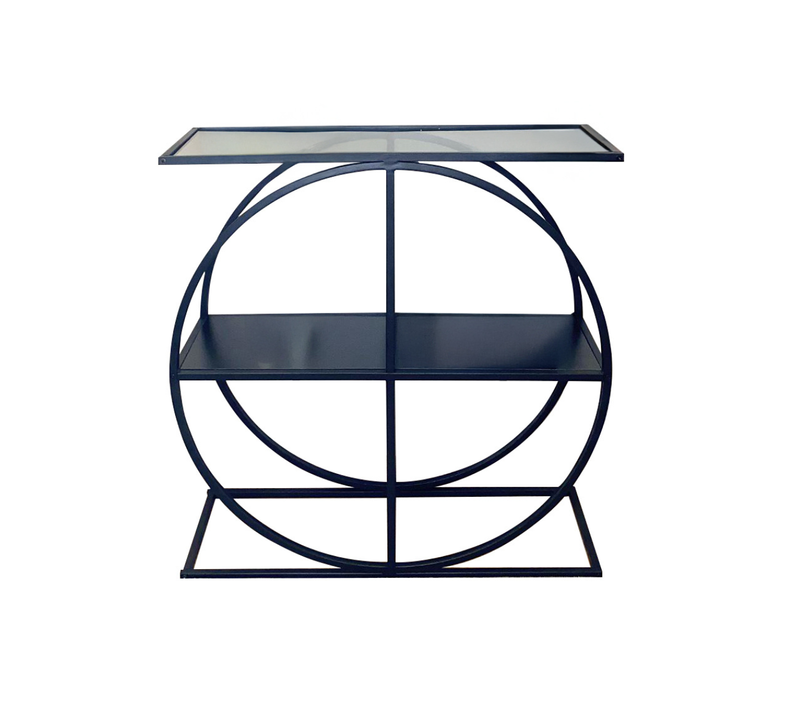 Console Plateau En Verre Fumé L80 Cm