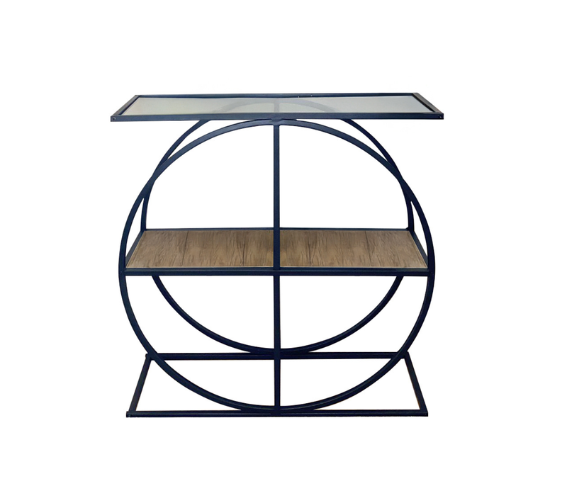 Console Plateau En Verre Fumé L80 Cm