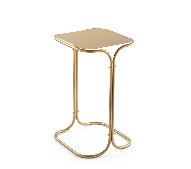 Bout De Canapé Avec Plateau En Métal H52 Cm