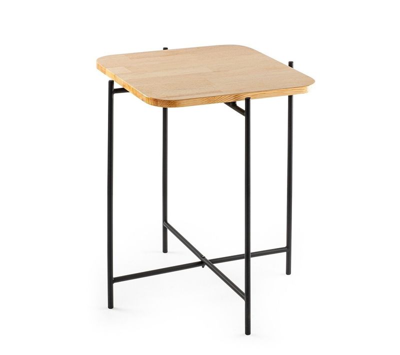 Bout De Canapé Carré Avec Pieds En Métal H56 Cm