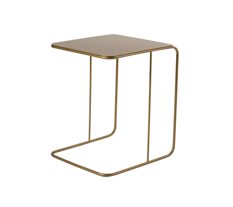 Bout De Canapé Avec Plateau En Métal H46 Cm