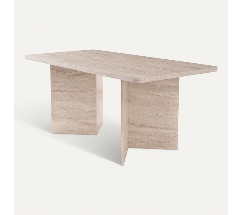 Table À Manger Avec Plateau Rectangulaire L180 Cm