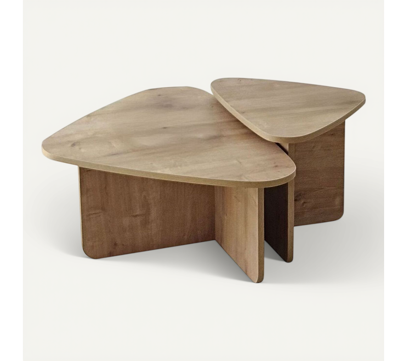 Lot De 2 Tables Basses Formes Triangles L90/l60 Cm