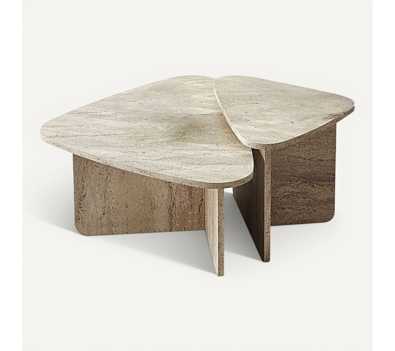 Lot De 2 Tables Basses Formes Triangles L90/l60 Cm