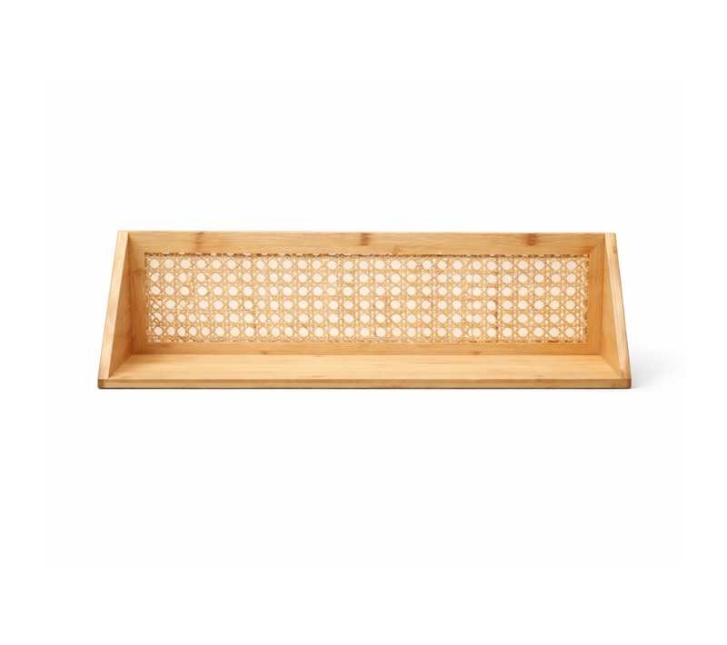 Etagère Murale En Bambou Et Rotin Naturel L60 Cm