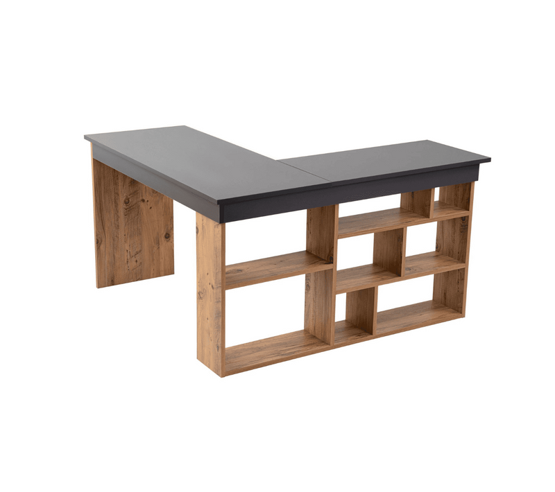 Bureau D'angle 8 Niches L130 Cm