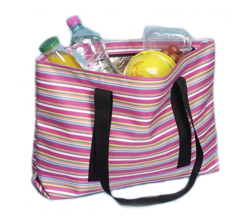 Sac Shopping Isotherme Raye Bandoulieres