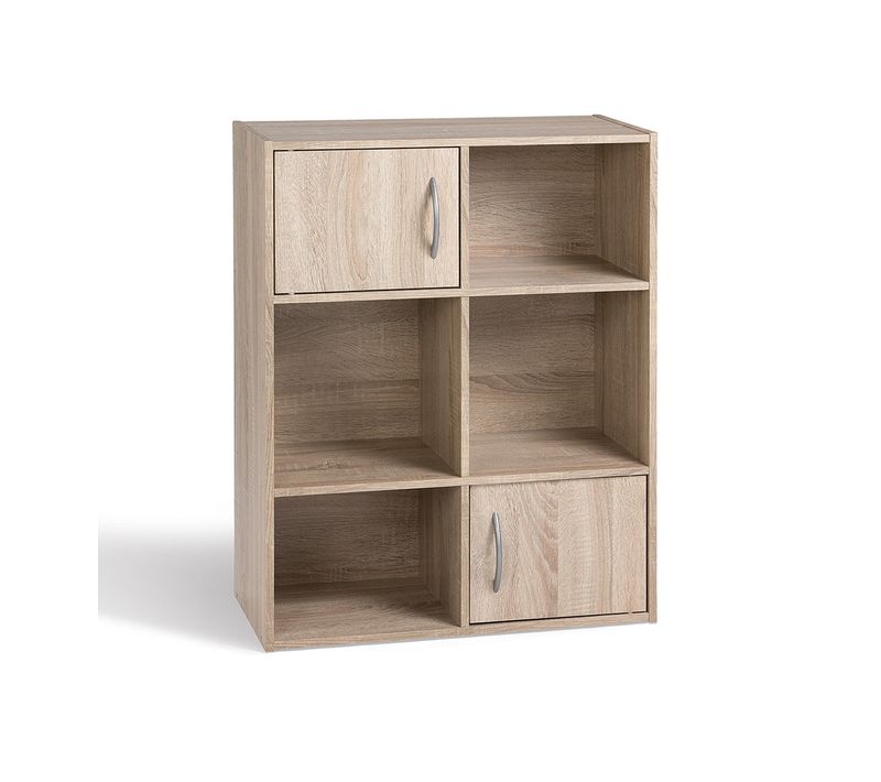 Etagère De Rangement 4 Cases 2 Portes