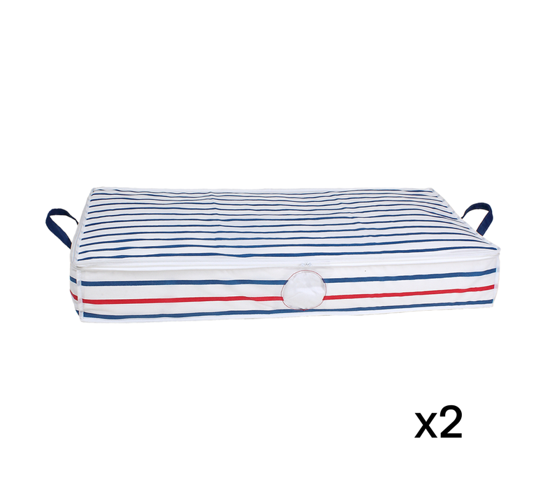 Lot De 2 Housses Rayures Sous Lit - 69l