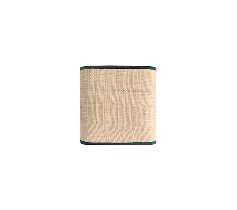 Abat-jour Carré Pour Applique En Raphia Germain