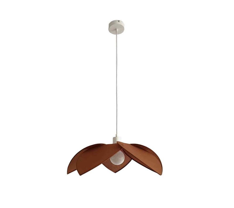 Suspension Pétales De Fleur - 58 Cm - Marron Foncé