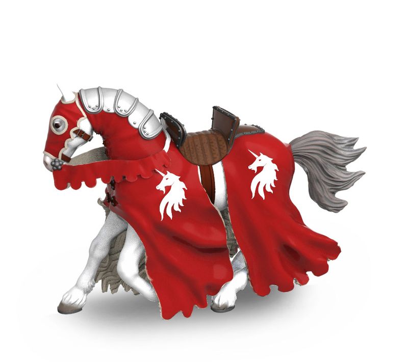 39781 Cheval Du Chevalier Licorne à La Lance