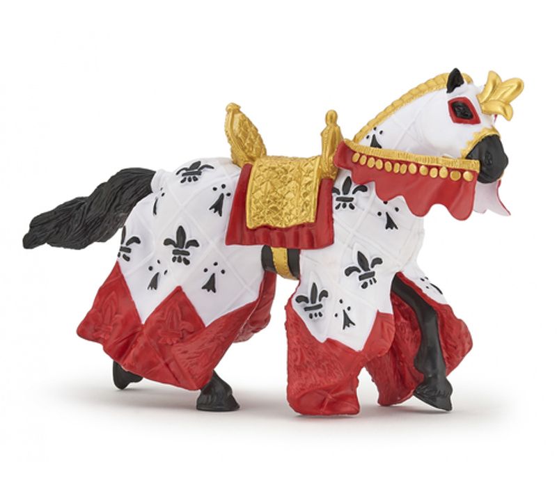 39951  Cheval Du Roi Arthur Rouge Figurine