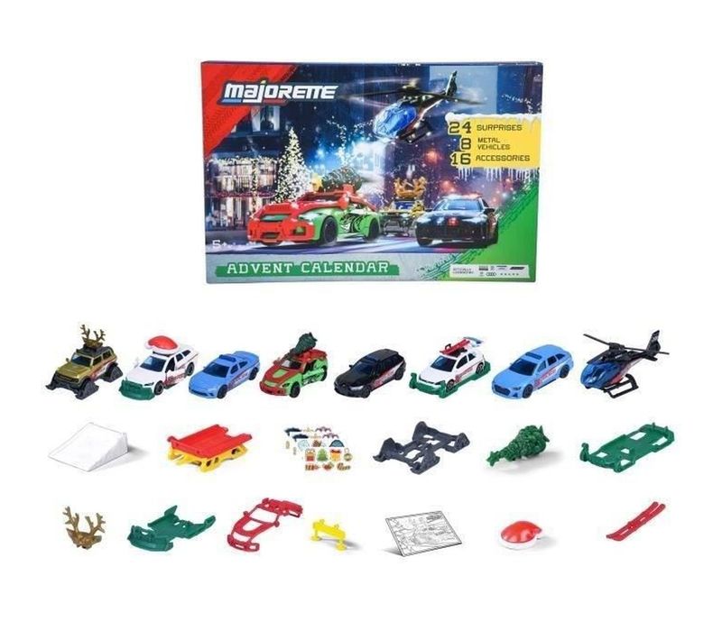 Calendrier De L'avent 2025 – 24 Surprises, 8 Véhicules Métal et 16 Accessoires