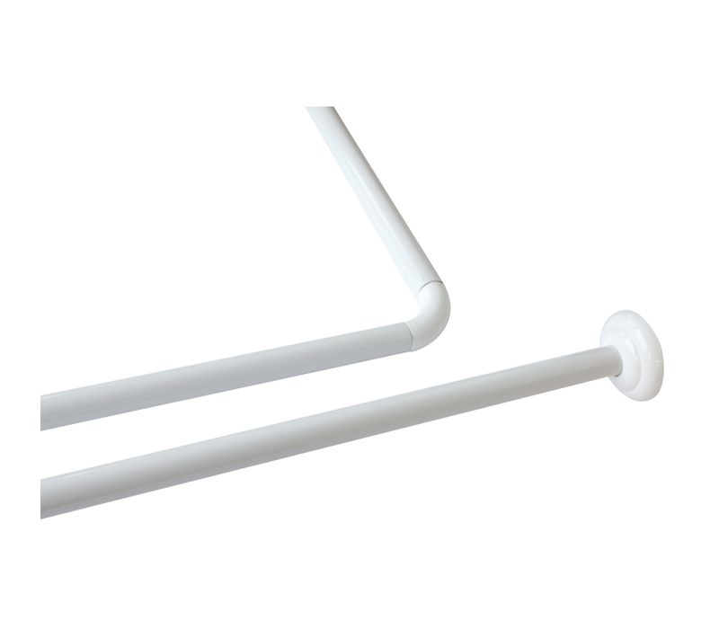 Barre De Rideau De Douche 22mm 85x85 Clipper Blanc
