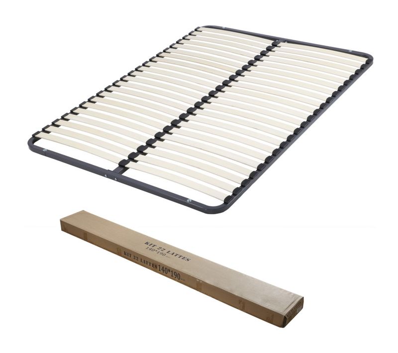 Sommier Démontable 140x190 22 Lattes - 44 Lattes Bois - Fabrication Française