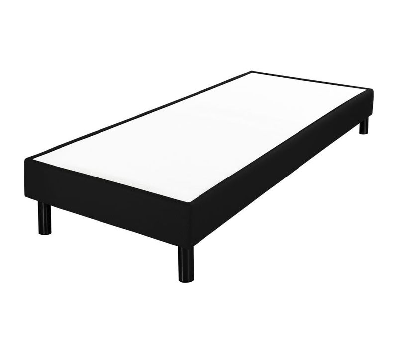Sommier en kit 90x190 cm EBAC NEWKIT tissu noir