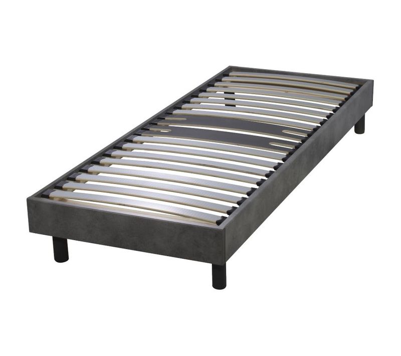 Sommier en kit 90x190 cm EBAC DECOKIT gris béton