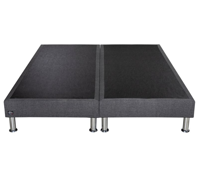 Sommier tissu 2x80x200 cm DREAMEA EDITION PRIMO anthracite